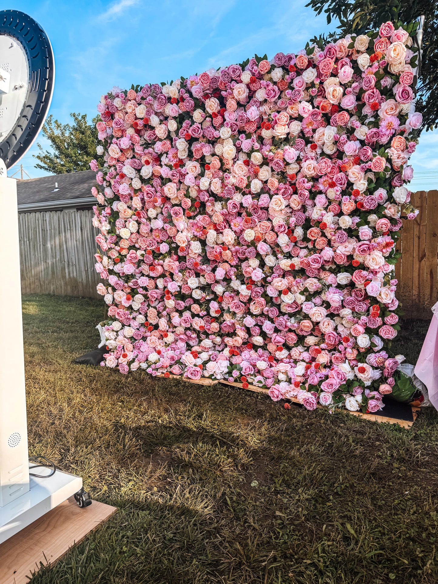 Floral Wall Backdrop | Pink and White