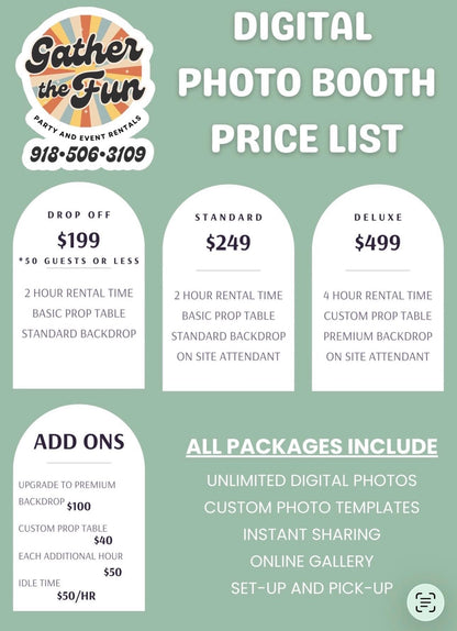 Digital Photo Booth Packages
