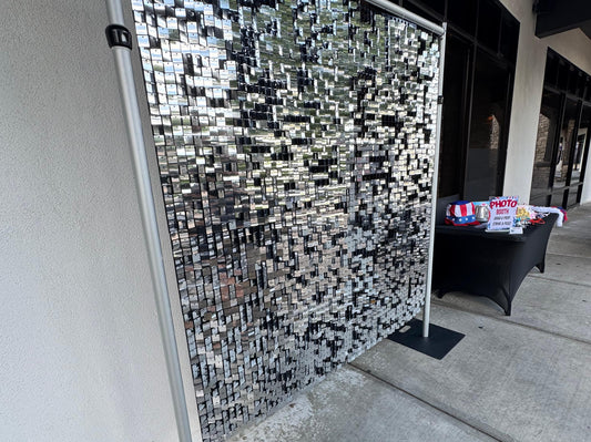 Silver Shimmer Wall Backdrop